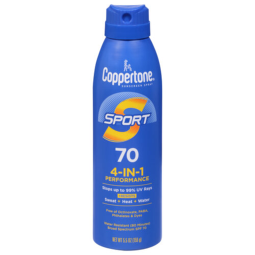 Coppertone Sport Sunscreen Spray, Broad Spectrum SPF 70