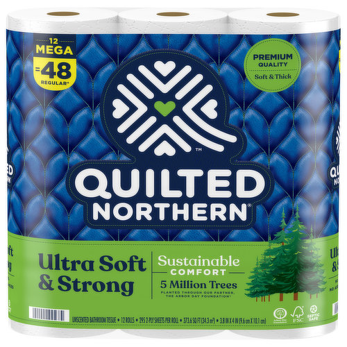 Quilted Northern Bathroom Tissue, Unscented, Mega Rolls, 2-Ply