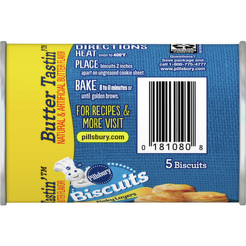 Pillsbury Flaky Layers Butter Tastin' Biscuits