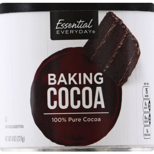 Per 1 Tbsp: 15 calories; 0 g sat fat (0% DV); 0 mg sodium (0% DV); 0 g total sugars. 100% Pure Cocoa. 100% quality guaranteed. Like it or let us make it right. That's our quality promise. essentialeveryday.com.