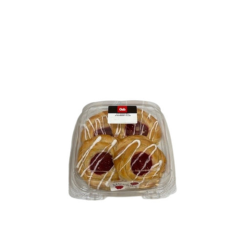 Cub Bakery Strawberry Filled Danish Roll, 4 Count