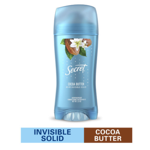 Secret Fresh Collection Invisible Solid Antiperspirant and Deodorant, Cocoa Butter, 2.6 oz