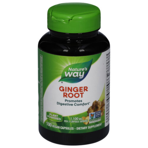 Nature's Way Ginger Root, 1,100 mg, Vegan Capsules