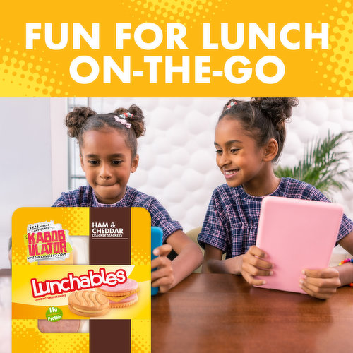 Lunchables Lunch Combinations, Ham + American Cracker Combos, Lunchables &  Lunch Packs