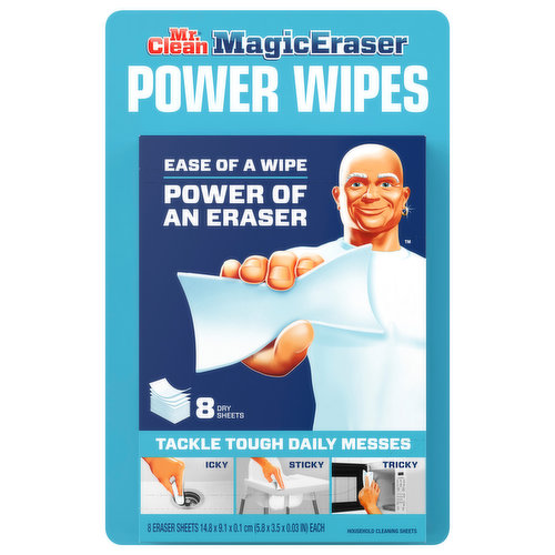 Mr. Clean MagicEraser Eraser Sheets, Household, Power Wipes