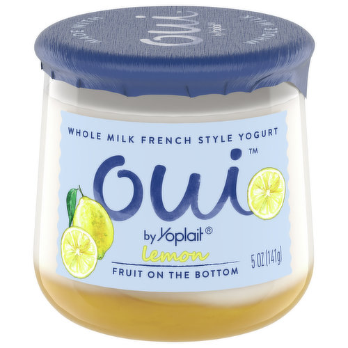 Oui Yogurt, Whole Milk, Lemon, French Style