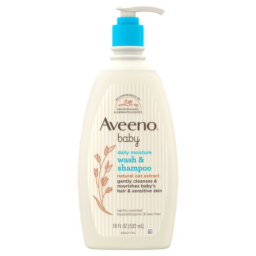 Aveeno Baby Wash & Shampoo, Daily Moisture, Natural Oat Extract