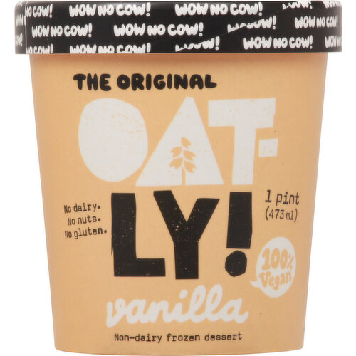 The simple things in life are often the best. A sunset, a glass of cold water, playing a kazoo, reading copy on a website. And of course, vanilla non-dairy frozen dessert made from oats.
If you can taste a pod of vanilla without picking up any influences from the frosting on little Jimmy's birthday cake, you can be pretty sure the entire Oatly lineup is going to be great. But let's keep the focus on vanilla. The flavor is bold and handsome with this one, made with real vanilla seeds, natural vanilla flavor and a hint of sea salt—all of which complement the subtlety of the oats perfectly. Feeling like a midnight snack? Pull the carton out of your freezer at 11:59 and scoop away without any sitting-out-on-the-counter nonsense. Because a 12:22 a.m. snack isn't a thing."