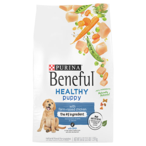 Beneful Food for Puppies, with DHA, with Farm-Raised Chicken, Healthy Puppy