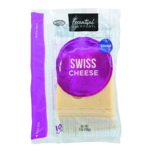 Essential Everyday Swiss Cheese, Sliced, Natural