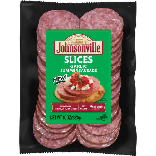 Johnsonville Garlic Summer Sausage Slices