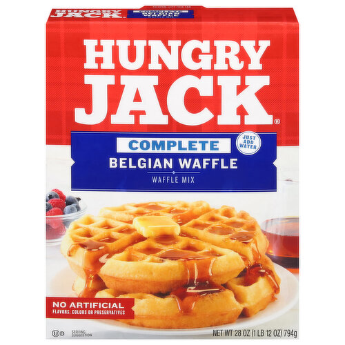 Hungry Jack Waffle Mix, Belgian Waffle, Complete