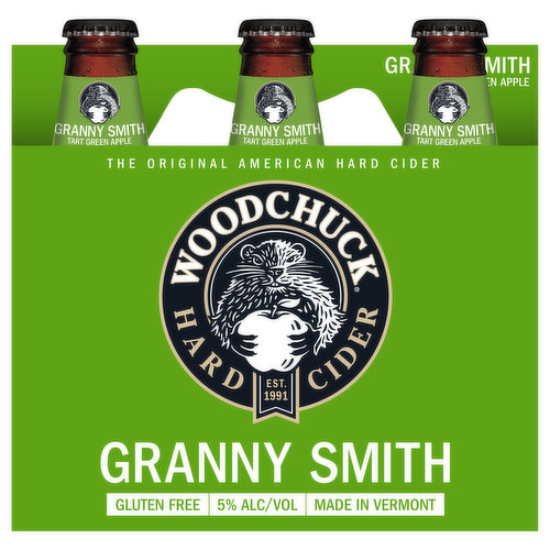 Woodchuck Hard Cider, Granny Smith, Tart Green Apple, 6 Pack