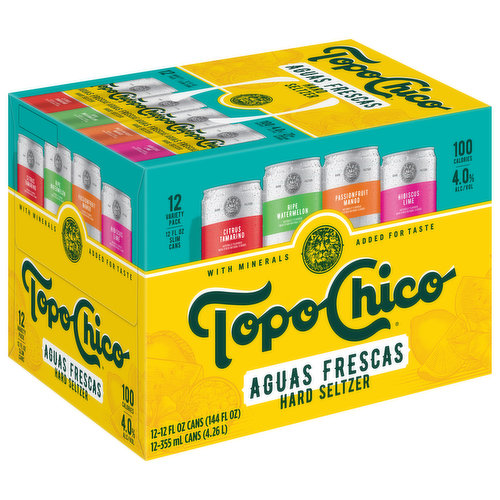 Topo Chico Free Hard Seltzer, 12 cans / 12 fl oz - Food 4 Less