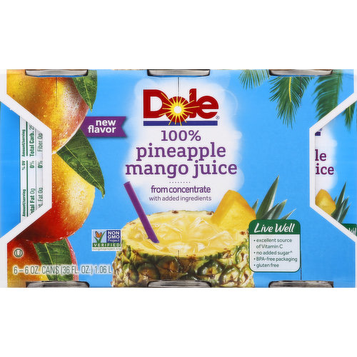 Dole 100% Juice, Pineapple Mango