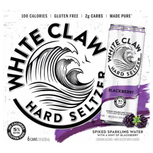 White Claw Hard Seltzer Spiked Sparkling Water, Blackberry