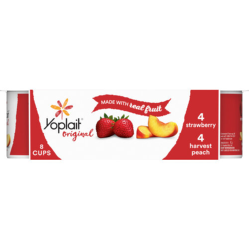 Yoplait Original Low Fat Strawberry/Harvest Peach Yogurt