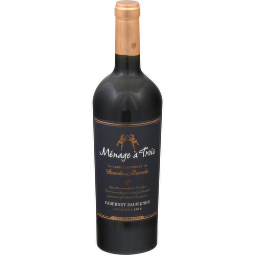 MENAGE A TROIS Cabernet Sauvignon, Bourbon Barrels, California, 2016