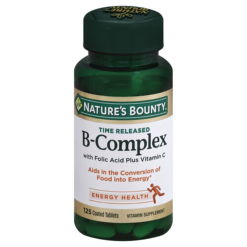 Nature's Bounty B-Complex, Time Released, Coated Tablets