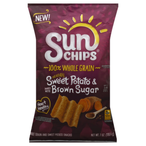 Sun Chips Whole Grain and Sweet Potato Snacks, Sweet Potato & Brown Sugar