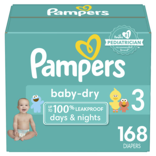 Pampers Baby Dry Baby Dry Size 3 168 Count