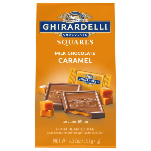 Ghirardelli Milk Chocolate, Caramel, Squares