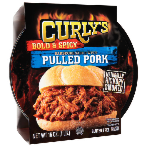 Curly's Barbecue Sauce with Pulled Pork, Bold & Spicy