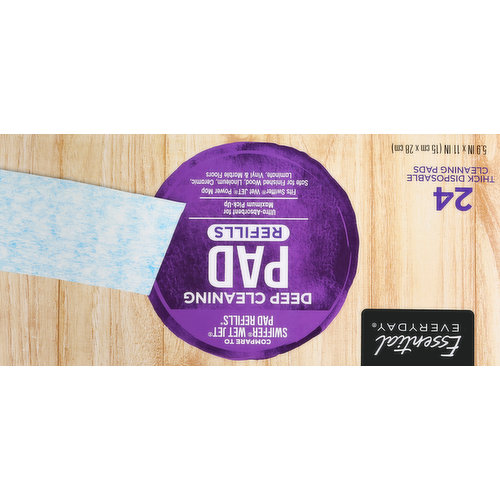 Essential Everyday Cleaning Pads, Thick Disposable, Refills, Deep Cleaning