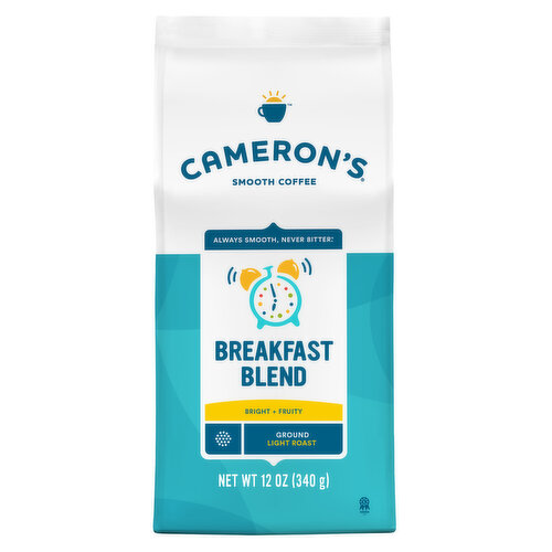 Cameron's Coffee, Smooth, Ground, Light Roast, Breakfast Blend