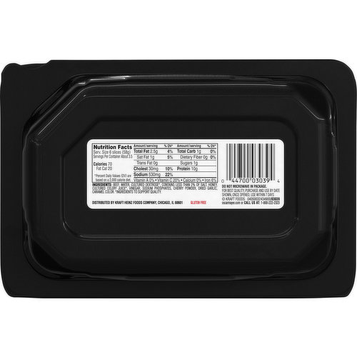 Oscar Mayer Deli Fresh Slow Roasted Roast Beef Sliced Lunch Meat
