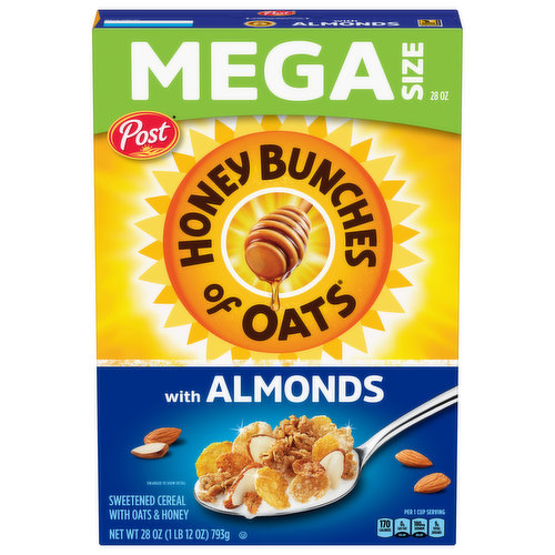 Honey Bunches of Oats Cereal, with Almonds, Mega Size