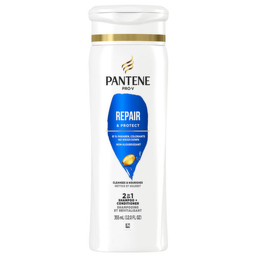 Pantene Pro-V Shampoo + Conditioner, 2 in 1, Repair & Protect