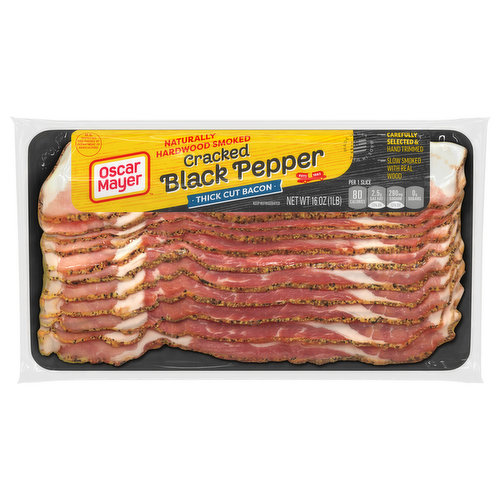 Oscar Mayer Bacon, Cracked Black Pepper, Thick Cut