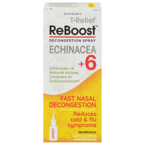 Reboost T-Relief Decongestion Spray, Echinacea +6
