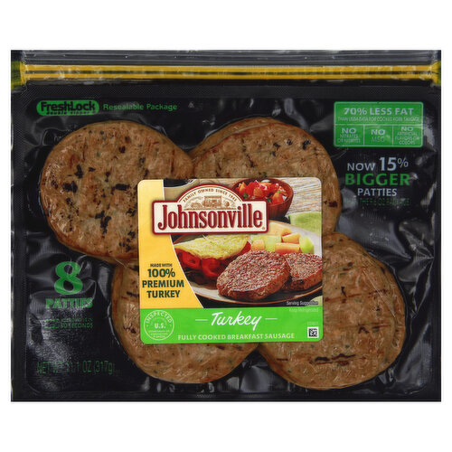 Johnsonville Turkey Sausage, Patties