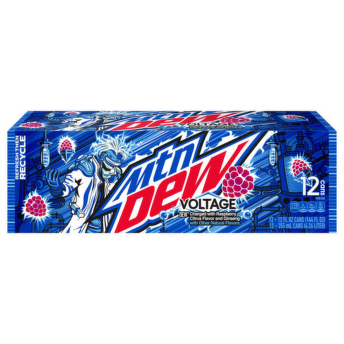 Mtn Dew Voltage Soda, Raspberry Citrus