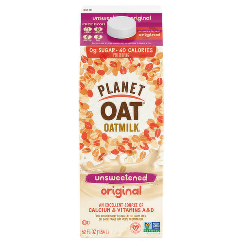 Planet Oat Unsweetened Original Oatmilk