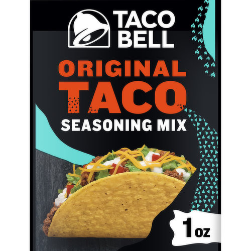 Taco Bell Original Taco Seasoning Mix brings the flavor of Taco Bell to your home with an easy seasoning packet that spices up taco night. Our seasoning packet features exciting Mexican style flavors the whole family can enjoy. Flavor your ground beef, chicken or pork with our seasoning to make your soft tacos or crunchy tacos burst with Taco Bell flavor. After browning your selected meat, add our 1 ounce packet of seasoning mix and water, and let simmer. Add exciting flavor to your taco dinner and liven up your taste buds with our seasoning mix, making taco night the best it has ever been. Make it Taco Bell tonight.