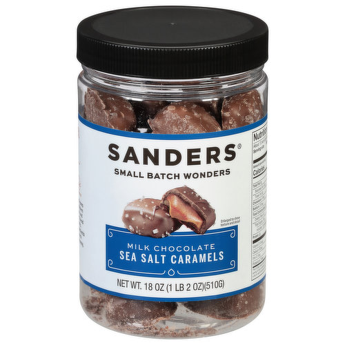 Sanders Sea Salt Caramels, Milk Chocolate