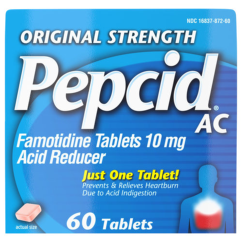 Pepcid AC Acid Reducer, Original Strength, 10 mg, Tablets