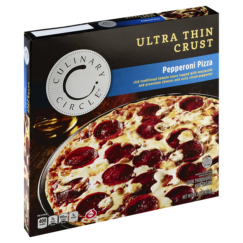 Culinary Circle Pizza, Ultra Thin Crust, Pepperoni