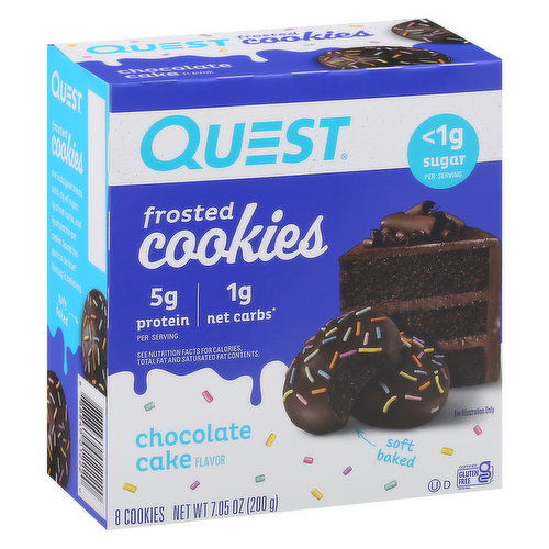 Quest Cookies, Frosted, Chocolate Cake Flavor