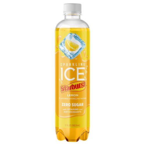 Sparkling Ice Starburst Sparkling Water, Lemon Flavored, Zero Sugar