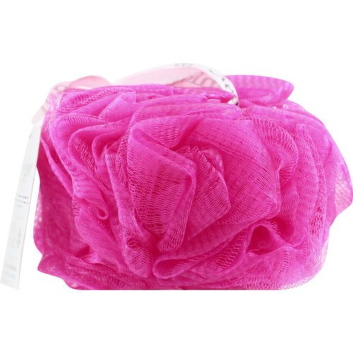 Simply Spa Silky Mesh Bath Sponge, Purple