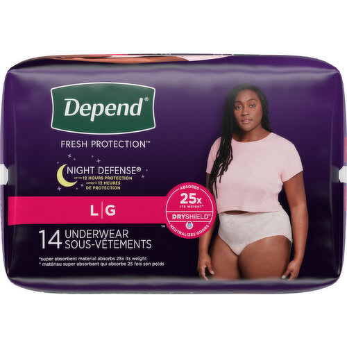 Depend Fresh Protection Incontinence Underwear for Women