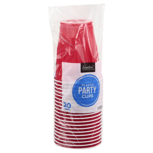 Great Value Everyday Disposable Plastic Cups, Red, 18 oz, 120 count 