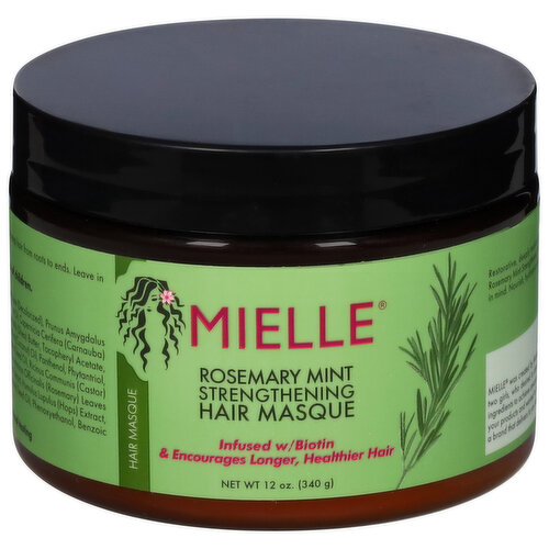 Mielle Hair Masque, Strengthening, Rosemary Mint