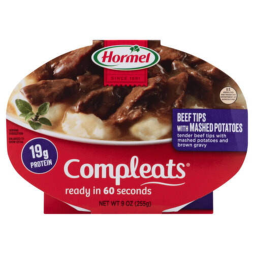 Hormel Compleats Beef Tips, with Mashed Potatoes