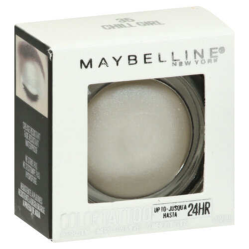 MAYBELLINE Color Tattoo Eyeshadow, Cream, Waterproof, Chill Girl 35