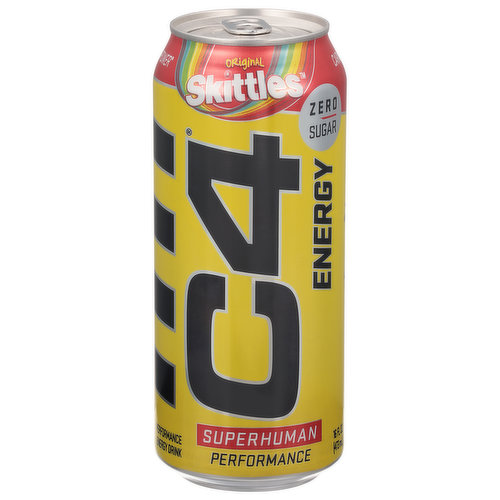 C4 Energy Drink, Performance, Zero Sugar, Original Skittles